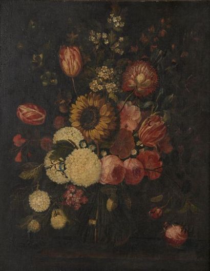  Dans le goût de Jan Davidsz de HEEM Bouquet de fleurs coupées dans un vase posé...
