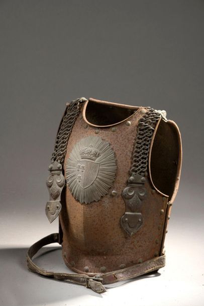 null Royal Guard Cuirassier Officer's Cuirass, model 1812. Iron breastplate and backrest,...