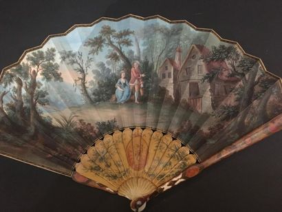 null Le Bal du Mardi Gras, composite fan, 18th-19th centuries
Folded, the frame,...