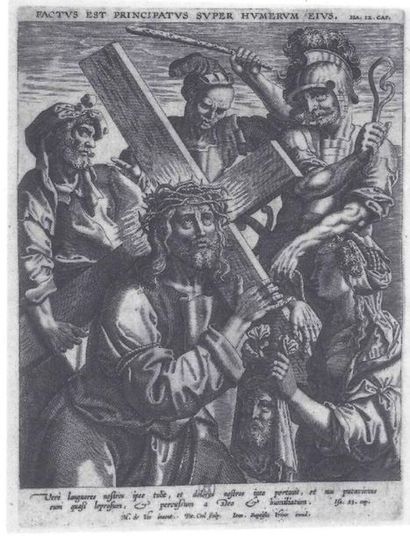 null Maarten de VOS (1532-1603)
Saint Veronica and Christ carrying the Cross
Feather...