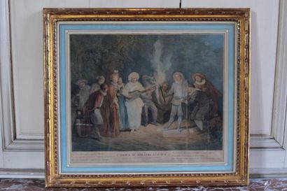 null Charles-Nicolas Cochin (1715-1790) d'après Watteau
L'Amour au théâtre francois...