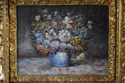 null Late 19th century French school
Still life with bouquet
Pair of oils on panel.
17.5...