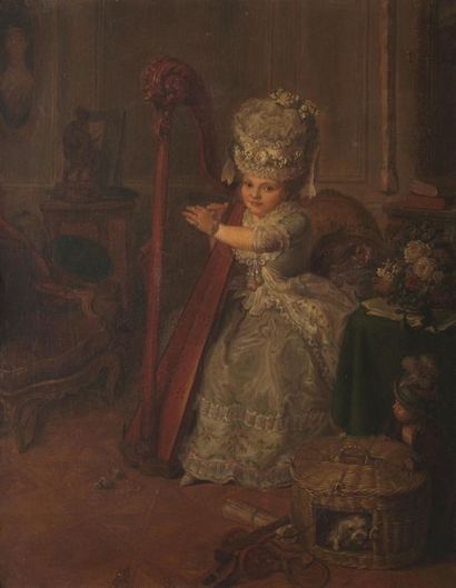 null D'après Henry Joseph COSTA de BEAUREGARD (1752-1824)
La jeune harpiste
Huile...