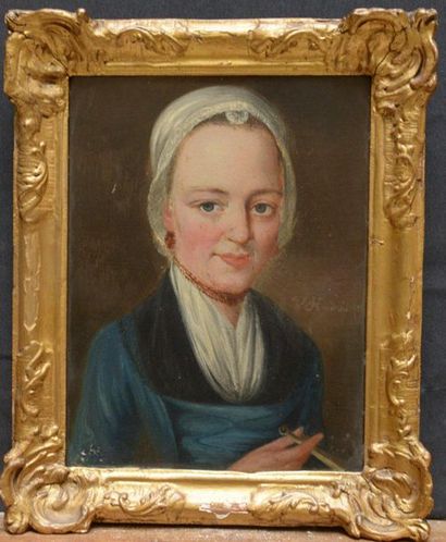 null Wybrand HENDRICKS (Amsterdam 1744 - Harleem 1831)
Portrait de dame
Panneau de...