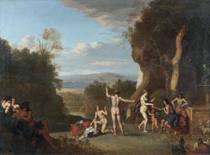 null Daniel VERTANGEN (vers 1598- vers 1681)
Le Jugement de Pâris
Panneau de chêne,...