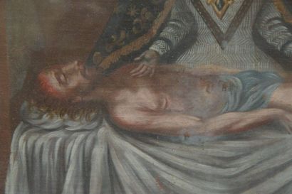 null 18th Century Spanish School
Pietà
Canvas. Old restorations.
45 x 34 cm 
