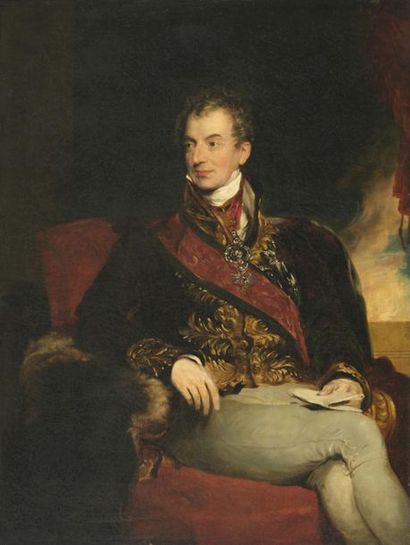 null École ANGLAISE vers 1820, atelier de Sir Thomas LAWRENCE
Portrait du Prince...