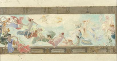 null Louis-Edouard FOURNIER (1857-1917)
Ceiling project for the foyer of the Théâtre...
