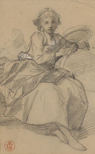 Pierre-Victor GALLAND (1822-1892)
Woman sitting...