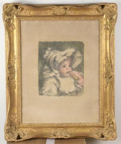 null Auguste RENOIR (1841-1919)
L'Enfant au biscuit (Jean Renoir), 1899, lithographie,...