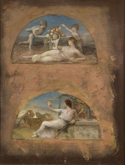 null Émile LEVY (1826-1890)
Les Saisons
Oil on canvas.
Signed lower left and left...