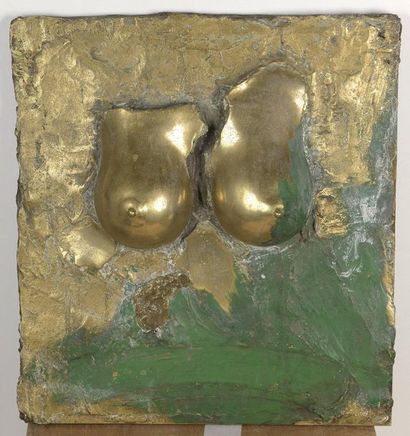 null Charles MATTON (1931-2008) 
Paire de seins
Bronze, cachet de fondeur Valsuani
53...