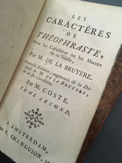 null [La BRUYÈRE (Jean de)]. The Characters of Theophrastus, along with The Characters...