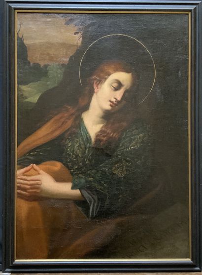 null FLAMANDE School of the 17th c., follower of Correggio

Mary Magdalene

Canvas.

94...