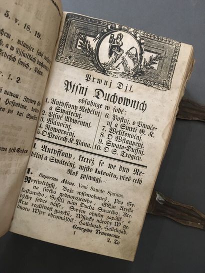 null [HUNGARIAN BIBLE] Pessti [Pest], Trattner- Károlyiho, 1853 & 1856. 3 parts in...