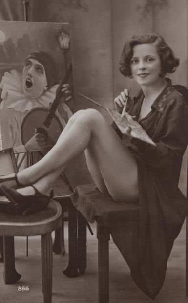 null J. MANDEL

Naughty Photographs, Paris, 1920s

Eight vintage silver prints, postcard...