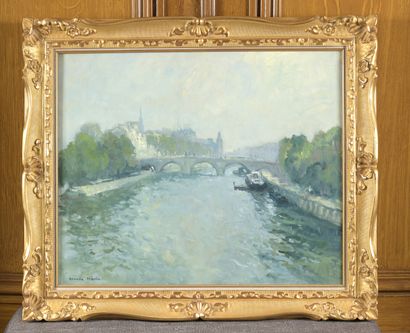 null Claude MARIN (1914- 2001)

The Seine and the Vert-Galant in Paris

Oil on canvas...