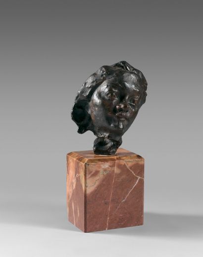 Auguste RODIN (1840-1917) 
Small head with...