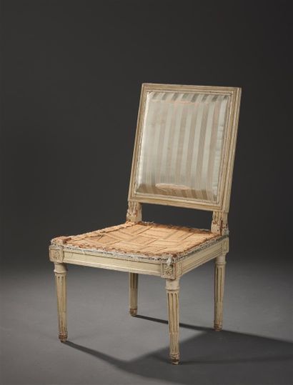 null Chaise en bois mouluré et sculpté estampillée G. Jacob livré pour le cabinet...