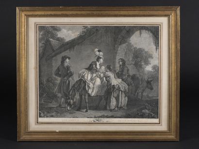  After AUBRY engraved by Robert de LAUNAY the younger 
The Farewell of the Nanny,...