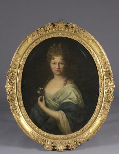 null École FRANCAISE vers 1700

Portrait de dame tenant une branche de fleurs

Portrait...