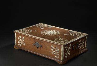 null A rosewood and ivory marquetry* chest, Indo-Portuguese work, late 18th century

With...