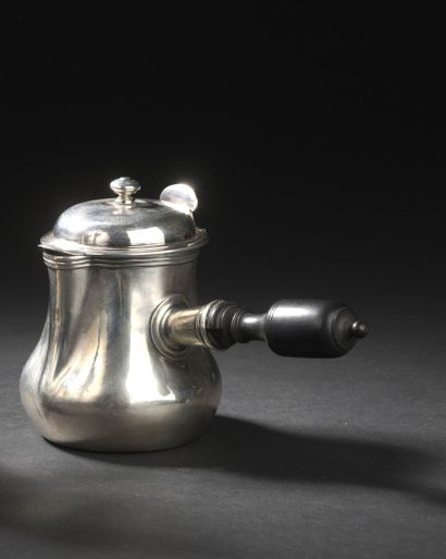 Small silver flat-bottomed coffee pot, master...