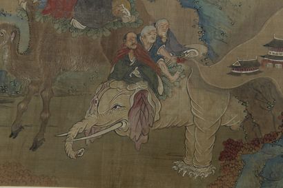 null Peinture en rouleau à l'encre et couleur sur soie

Chine, fin du XIXe-début...