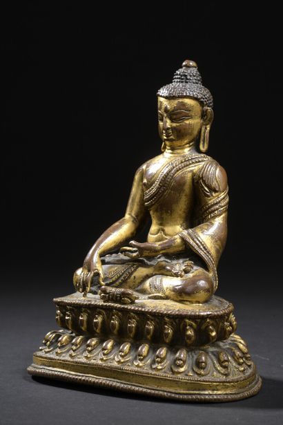 null Statuette de bouddha en bronze doré Sino-tibétain, XVIe-XVIIe siècle

Représenté...