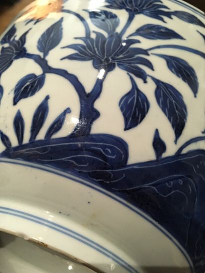 null Coupe en porcelaine bleu blanc

Chine, XVIIe siècle

Hémisphérique, l'intérieur...