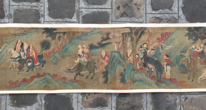 null Peinture en rouleau à l'encre et couleur sur soie

Chine, fin du XIXe-début...