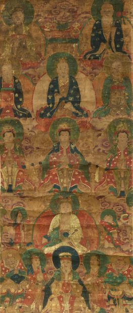null Peinture en rouleau à l'encre et couleur sur soie

Chine, fin du XIXe siècle

À...