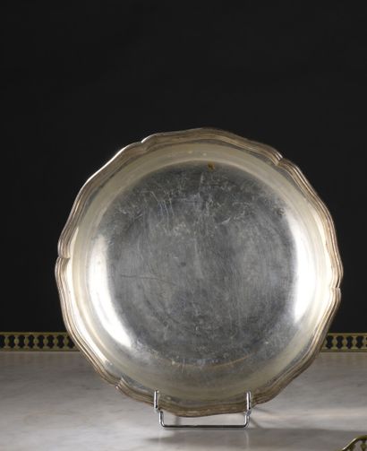 RISLER 
Silver bowl, Minerve mark 
With net...
