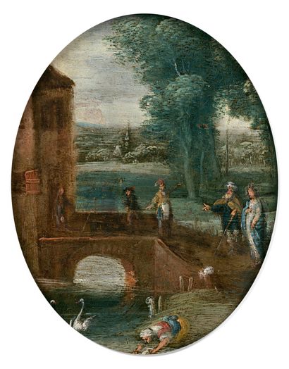 null 
Ecole FLAMANDE vers 1660

Promeneurs dans un paysage

Promeneurs sur un pont

Paire...
