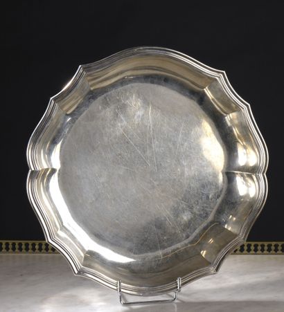 PUIFORCAT 
Large hollow silver dish, Minerve...