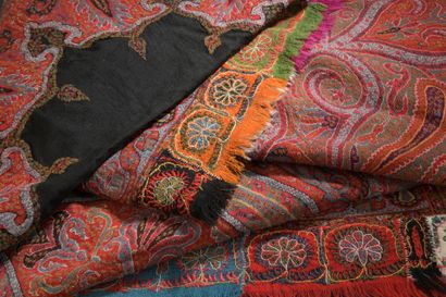 Square cashmere shawl, India, circa 1870,...