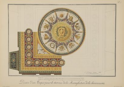  According to SAINT-ANGE 
Preparatory drawings for carpets and tapestries of the...