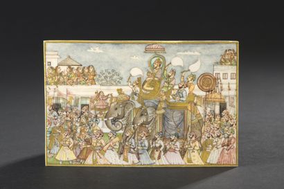 null Indian school of the 2nd half of the 19th c.

Procession of a Mughal king on...