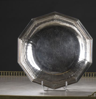ODIOT 
Decagonal silver bowl, Minerve mark...
