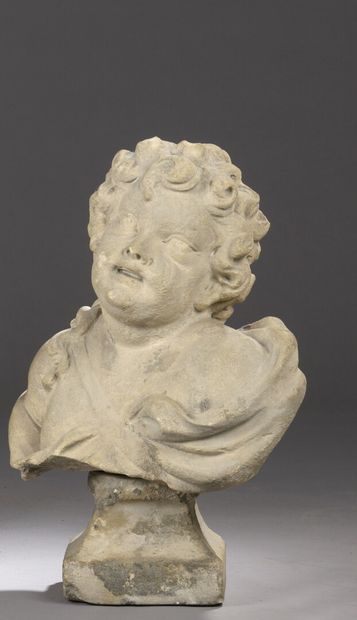 18th century FRENCH school 
Bust of a putto...