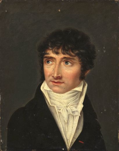  Early 19th century FRENCH school 
Portrait of a man of quality 
Oil on canvas. 
26,6...