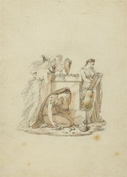  Neoclassical School 
Ancient scene in pencil and pen 
19 x 13 cm 
Provenance: on...