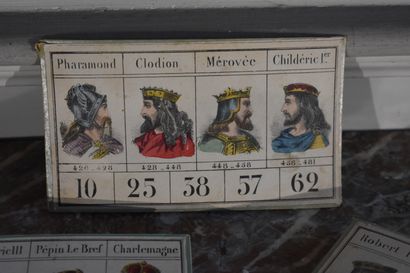 null Loto historique, Paris, vers 1865

Ensemble de 18 cartons, chromolithographies

...