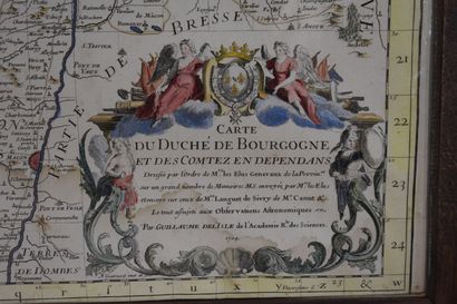  Guillaume DELISLE (1675-1726) 
Carte du Duché de Bourgogne et des Comtez en dependans,...