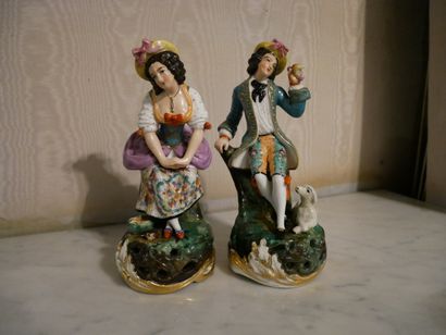 null Rez-de-chaussée

Porcelaine de Paris, milieu XIXe. Couple d'élégants en costume...