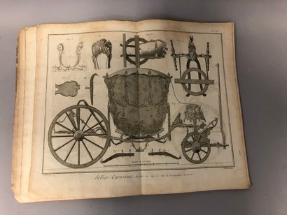 null DIDEROT and D'ALEMBERT, Rare booklet dedicated to the saddlers of the carriage...