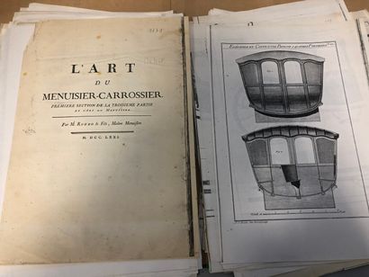 null L'art du menuisier carrossier by Roubo le fils, Paris 1775. Modern photocopies...