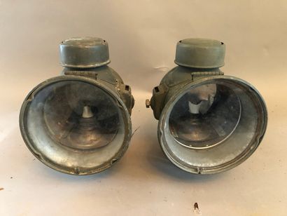 Rare pair of Marta Turino oil lanterns. 

H.22...