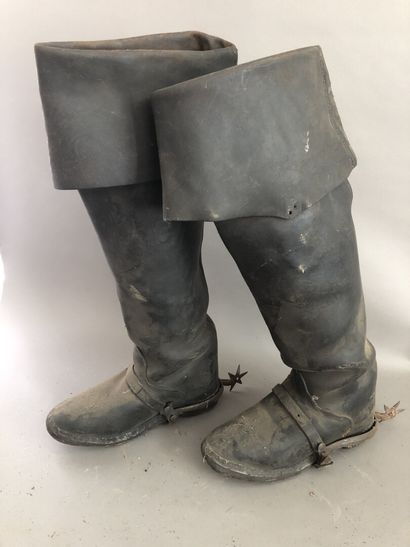 null Rare pair of rider's boots with lapels, early 19th century (?).