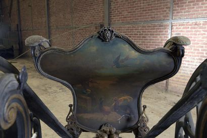 null Chaise hollandaise à deux roues, Hollande, début du XIXe siècle. Caisse vernis...